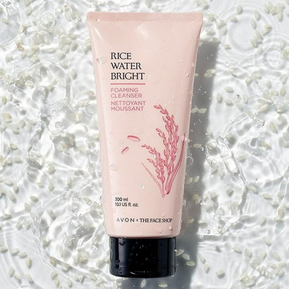 The Face Shop Rice Water Bright Foaming Cleanser K-Beauty Jumbo Size 300ml - NWT - Picture 2 of 9